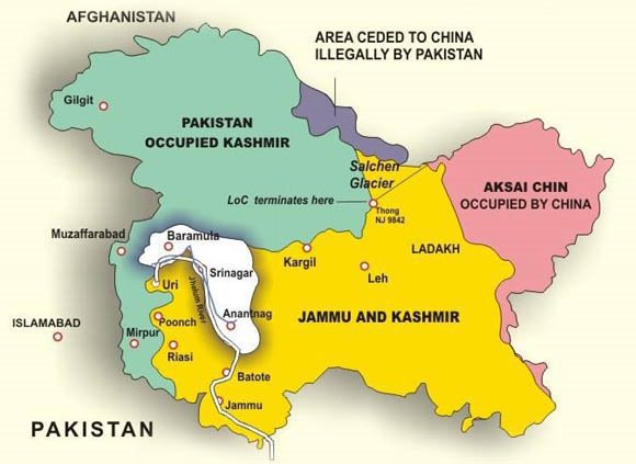 Entire J&amp;K Including Pakistan Controlled Kashmir Part of India - New  Chinese Map