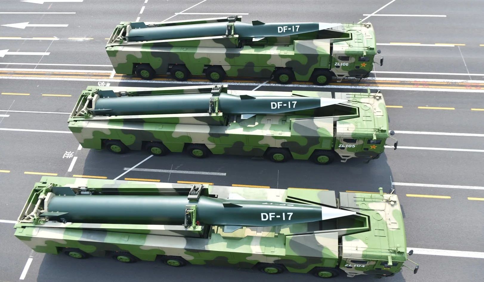 today techs China's DF-17 hypersonic missile
