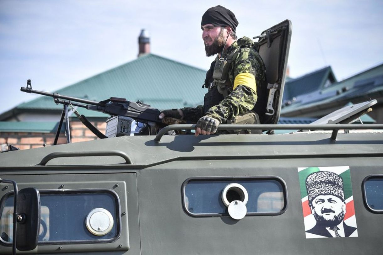 Chechen fighters