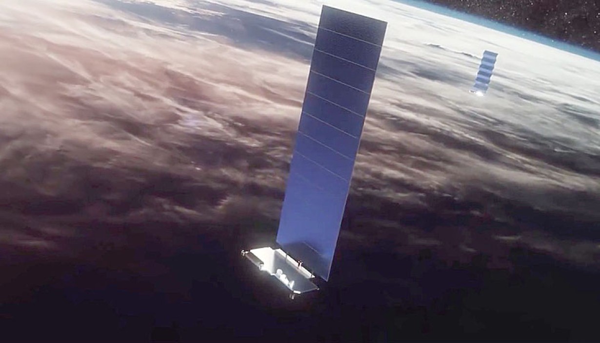 SpaceX's Starlink internet satellites in orbit