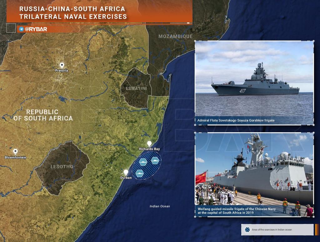 Russia-China-South Africa naval exercises