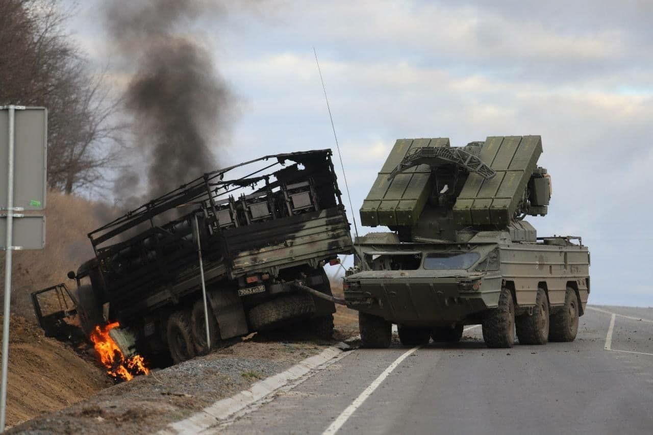 Russian army convoy
