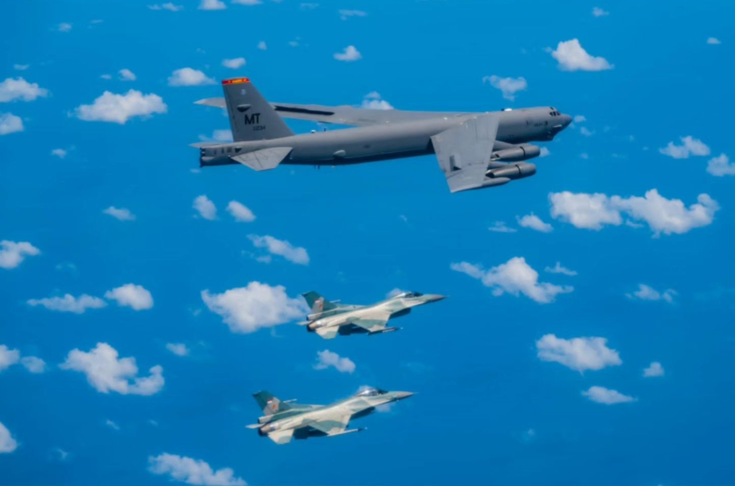 The U.S. Air Force Parked B-52 Bombers Close to China for Critical Wargame