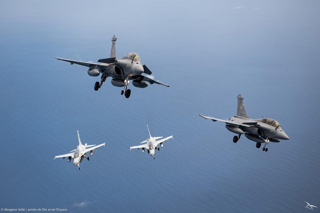 PAF's Newest Warplanes Drill With French Rafale Fighters In Air-To-Air ...